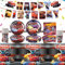 Car Geburtstagdeko Auto Partygeschirr Set Junge-52Pcs Rennauto Pappteller Tischdecke Happy Birthday Banner Kindergeburtstag Geburtstagsdeko Geschirr Teller Servietten Tassen Party Tableware Supplies