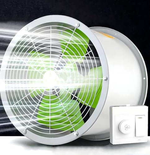ICEMOB Industrial Exhaust Fan Axial Flow,Utility Blower Fan,Portable Extractor Fan Kitchen,Ventilation Fan for Restaurants,Hotels,Factories,Bathroom,Stepless Speed Regulation,500mm