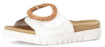 Gabor Damen Pantoletten, Frauen Slipper,Best Fitting,Sandalen,Freizeitschuhe,Schlupfschuhe,schluepfschuhe,Slip-ons,Weiss (Cognac),37 EU / 4 UK