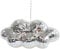 MFGDISCO Discokugel Wolkenform, niedlicher hängender Partyspiegel Dekor mit Kette, Retro-Licht reflektierende Kugel für Party Home Decor, Disco Spiegel Ornamente, Silber, Design Patent