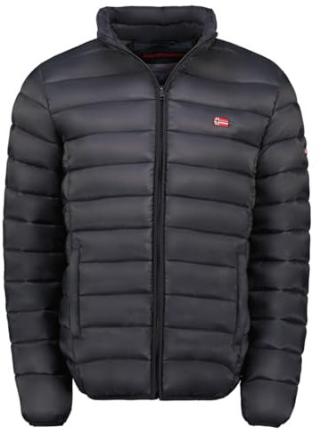 Geographical Norway Amigolor Men Basic - Giacca Uomo Pile Sottile Zip - Giacca Calda L'Autunno Inverno Primavera - Maglione Pelliccia Maniche Lunghe - Morbido Comfort All'Aperto (Nero XL)