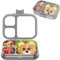 VITONIS Fiambrera infantil de acero inoxidable, fiambrera con 3 compartimentos, fiambrera infantil A prueba de fugas, sin BPA, apta para lavavajillas,Adecuado para campus, picnic (Gris)