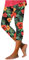 Ladies Cropped Trousers Petite Floral Elastic Waist Leggings for Women UK Gym Running Activewear Slim Fit Casual Capri Pants Summer Sports Workout Yoga 3/4 Trousers