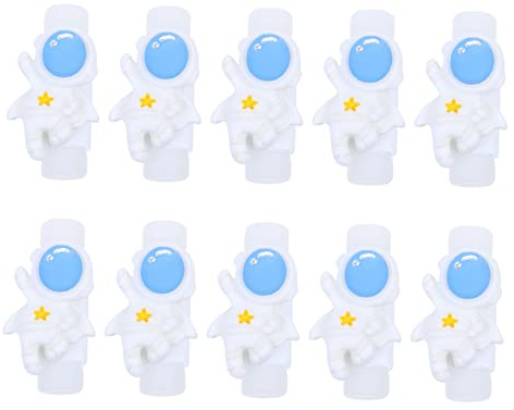 NUOBESTY 10 Stück Astronaut Kabelschützer aus Pp Resin USB Kabelschutz und Ladegerätschutz zur Vermeidung von Kabelbrüchen zum Einfachen Verstauen im Taschen