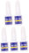 WRITWAA 5Pcs Press Nail Glue with Brush for Professional Nail Art Quick Drying Adhesive for Manicure Kit Strong Stickiness Safe for Nails for DIY and Salon Use