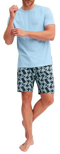 CALIDA Relax Easter Kurz-Pyjama Herren | Schlafanzug aus 100% Baumwolle, atmungsaktiv, hautfreundlich, pflegeleicht