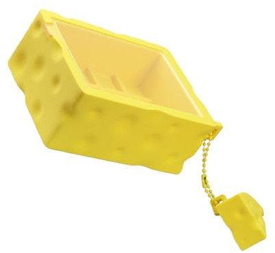 XAGMODSHN Portable Keycap Storage Case Cheese Shape Design Keycaps Holder Box Safe Durability Friendly Keycap Storage Case