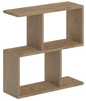 Hanah Home Modern Brown Coffee Table, 60 x 60 x 20 cm | 100% Melamine Coated Particle Board, 18 mm Thickness | Stylish & Functional Design for Any Living Space