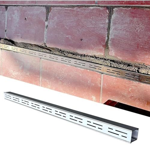 KHLMSRXJ Système de Drainage pour terrasse de Piscine extérieure argenté en Acier Inoxydable 304 avec Grille, kit de Drainage caché pour Grille intégrée/béton/pavés/patios/allées (1 Paquet,