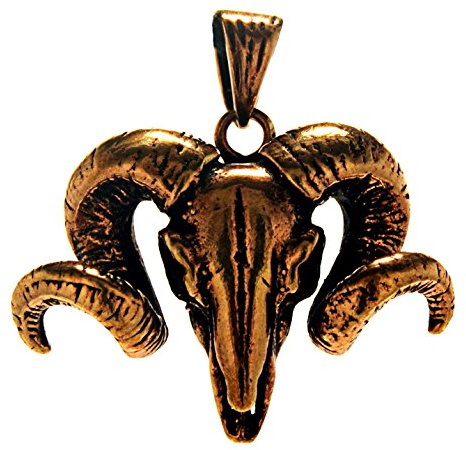 Kiss of Leather Aries Head Pendant Bronze No. 129