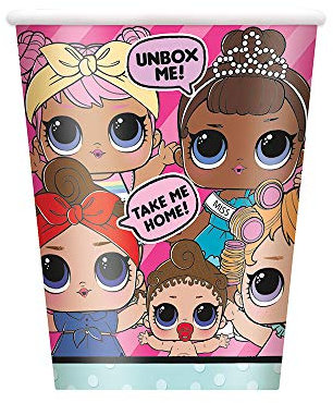 LOL Surprise Unique Party - Tazze di carta, 255 ml, 8 pezzi