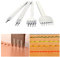 SteelFever Leder Locher Kits mit Schnellarbeitsstahl, 3mm/1/2/4/6 Prong Kohlenstoffstahl Meißel Locher Werkzeug, 4MM