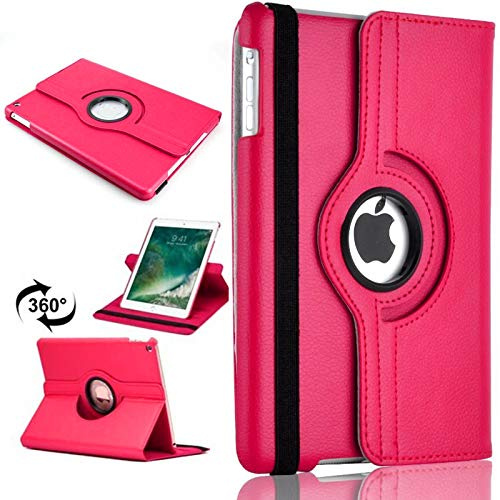 360 Rotate Case For Apple iPad Mini 1, 2 and 3-7.9 (2012, 2013, 2014) Stand Synthetic Leather Material (Pink)