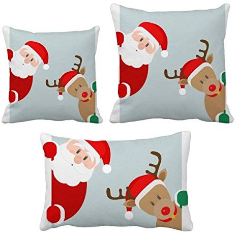 DIYthinker WeihnachtsSanta Claus Elk Peep Wurf Kissen Set Einfügen Kissen Deckel Startseite Sofa Dekor Geschenk