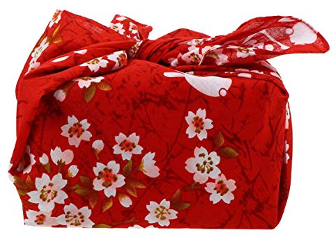 VALICLUD Japanese Handkerchief Rabbit Tablecloth among Flowers Durable Bento Wrapping Cloth Placemat Furoshiki Wrapping Cloth for Home Outdoor Picnic Lunch Box Wrap 19.69 in