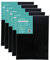 Exerz Keilrahmen Schwarz 30x40cm, 5er Set, 280 GSM, 1,7 cm Dick, 100% Baumwolle, Dreifach Grundiert, Säurefrei, Mittelkörnig, Gerahmte Kunstleinwand