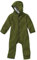 Disana WALK-OVERALL, 100% Bio-Merinowolle GOTS, IVN Best | mit Umklappbündchen | Newborn Baby Kleinkind Kind Unisex | Made in Germany | Oliv Gr. 62-68