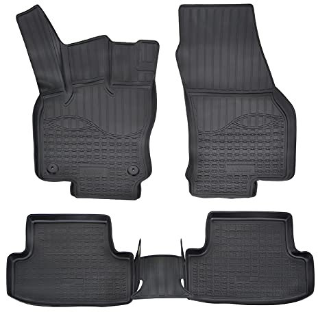 Norm Liners | 3D Gummimatten Auto Matten Fussmatten Kompatibel mit Ateca ab 2016, Rand cca 4cm, Allwetter, 4Tlg, Premium Qualität