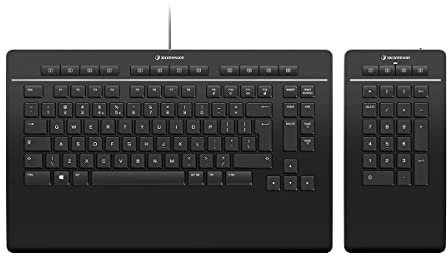 3Dconnexion Keyboard Pro with Numpad - Keyboard and numeric pad set - USB - QWERTY - UK