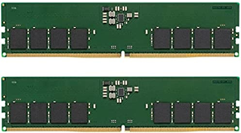 Kingston ValueRAM 16GB (2x8GB) Kit da 2 4800MT/s DDR5 Non-ECC CL40 DIMM 1Rx16 KVR48U40BS6K2-16 Memoria Desktop, Verde