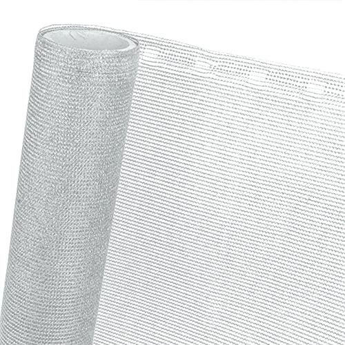 Filet d'ombrage pour clôtures et toitures en tissu blanc couvrant à 90 % largeur : 1 m. Longueur : 10 m