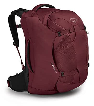 Osprey Fairview 55 Travel Backpack 63 cm, Zircon Red