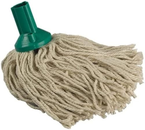 Best House Cotton 18 Ply Plastic Push Socket Mop Head, Wet or Dry Floor Cleaning Thick Absorbent Yarn For Everyday Home Work Commercial Mop Heads for Heavy Duty long lasting 380g (Pack of 1)