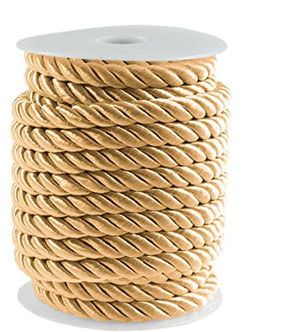 10m Atlaskordel Atlasschnur ca. 8-10 mm glänzend gedreht, Seil Kordel Schnur, Farbwahl