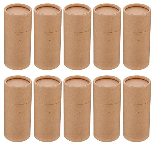 10 Pièces Vide Kraft Papier Pot Tube Boîtes en Carton Contenant Huile Essentielle Cadeau Tube Boîte à Thé pour Cadeau Thé Essentiel 100 Ml Vert