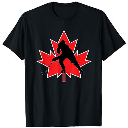 Kanada Canadian Team Hockey Rot Weiß Wintersport T-Shirt