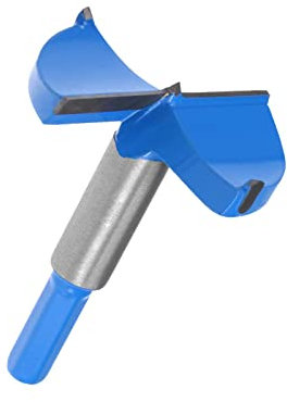 TA-VIGOR Forstner Drill Bit 60mm, Tungsten Carbide Wood Hole Saw Auger Opener for Woodworking Hinge Hole Drilling Boring Bit Cutter Blue