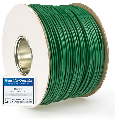 Genisys Cable limitador de Cable para Robot cortacésped Compatible con el Robot cortacésped Gardena Sileno - HQ - Modelo Mejorado 2023 - en el Carrete de Cable - Ø2,7 mm, Longitud:250m
