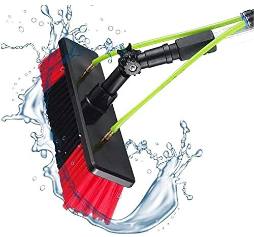 Yesbon Teleskopstange wasserführend, Solar und Photovoltaik-Reinigung Drehgelenk und Teleskopstange Reinigung PV-Anlage zur Solar und Photovoltaik-Reinigung, Window Clean,50cm Brush Head,5m/16.4ft