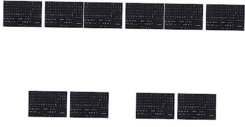 Mikikit 10 Sheets Computer Laptop Keyboard Stickers English Keyboard Stickers for Notebook and Desktop for Laptop