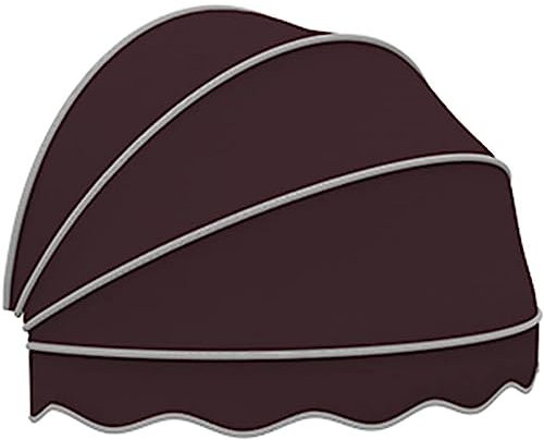 Fenstermarkise Tür Baldachin Tür und Fenster Dekoration Markise Kuppel Leinwand Markise mit Sonne Leinwand Aluminiumlegierung Rahmen (Größe: 120 cm, Farbe: Dunkelbraun)