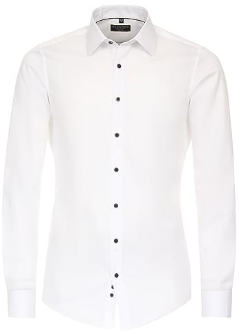 Redmond Businesshemd Uni Slim Fit Weiß L