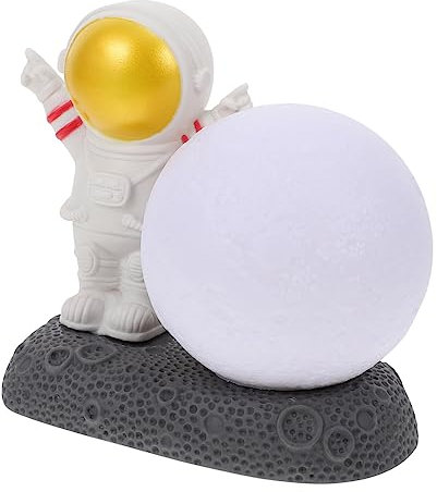 Housoutil Licht Mit Astronautenprojektor Nuke-lampe Desktop- Astronauten-ornament Aus Harz Warme Beleuchtung