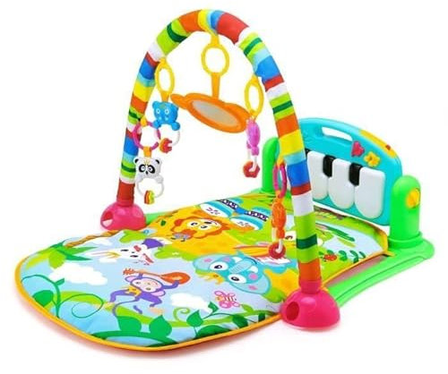 Grand tapis de jeu pour bébé – Kick and Play Piano Gym – Tapis d'activités pour nourrissons – Jouets éducatifs pour 0-6-12-18 mois + garçons et filles(72.5 * 60 * 47cm vert)