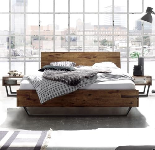 Hasena Factory Line Bett Cone 23 Kufen Slid 20 Vintage Brown 180x200