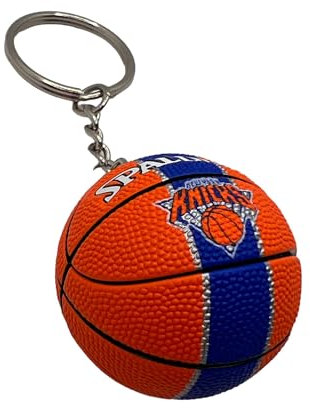 Porte-clés compatible avec NBA Knicks Basket Gadget Accessoires idée cadeau homme femme enfant pendentif créatif 3D, orange., Taille Unique