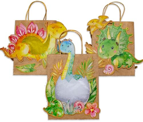 Papierdrachen 3 Laternen zum Selber Basteln - Henkeltüten mit Transparentpapier und Stanzteilen - Dinosaurier - für Mädchen und Jungen - Ideal für Kindergartenkinder Set 5