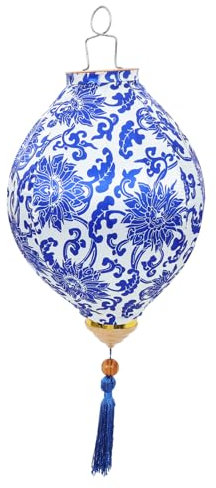 Linterna Vietnamita Lámpara Hoian Vietnam Forma De Lámpara Azul Y Linterna Japonesa China Lámparas Colgantes Linterna De Papel para Boda Fiesta En El Jardín