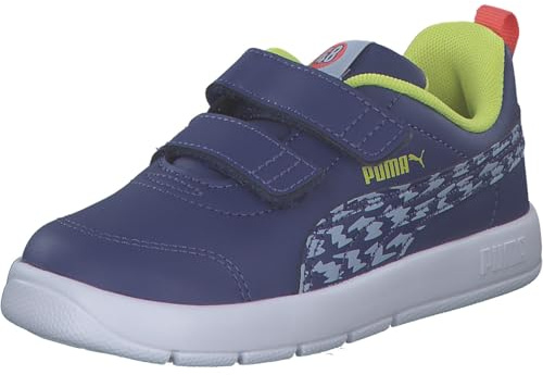 Puma COURTFLEX V3 Poised 2 Race V INF, Unisex Sneaker, Blue Crystal-COOL Weather,