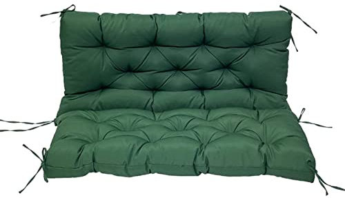 TAUIANE Hollywoodschaukelkissen, Weiche Polster FüR SchaukelstüHle Im Freien, rutschfeste Schaukel-Ersatzkissen, 2-3 SitzpläTze, FüR Terrassensofa/Bank (Nur Kissen),Grün,120×100×10CM