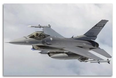 ZLQYHW Poster F16 Kampfflugzeug, F16, Kampffalke, Jet-Kampfflugzeug, dekorative Leinwand, Familienschlafzimmer, Kunstwerk, Bild, Gemälde, 30 x 45 cm