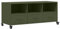 vidaXL Meuble TV, Armoire de Télévision avec Tiroirs et Étagères, Support Télé avec Rangement Salle de Séjour, Vert Olive 100,5x39x43,5 cm Acier
