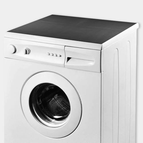 Waschmaschinenauflage, Waschmaschine Abdeckung, Waschmaschinen Staubschutz, Waschmaschinenabdeckung Rutschfest 60x60, Waschmaschine Abdeckung Rutschfest, Waschmaschine, Für Kühlschrank, Küchen Schwarz