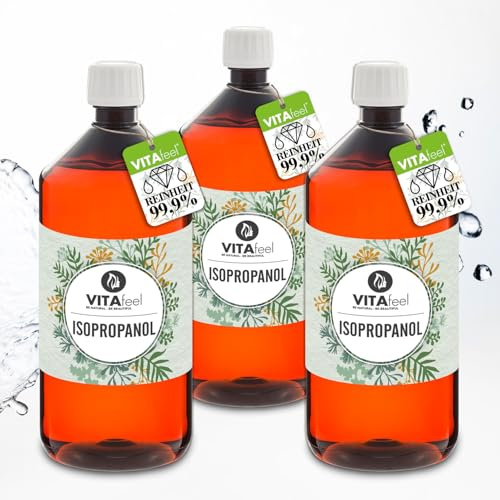 VitaFeel Isopropanol 3000 ml – Alcool isopropylique 99,9 % dégraissant | IPA à haut pourcentage | Qualité supérieure
