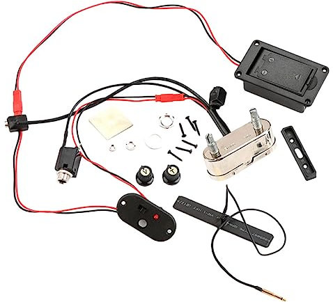 BESTonZON 1 Satz Cello-EQ-Zeile Cello-Tonabnehmer Cello Tonabnehmer Mikrofonaufnahme Tonabnehmer für Musikinstrumente aktiver piezoelektrischer Tonabnehmer Mikrofon-Tonabnehmer Plastik Black