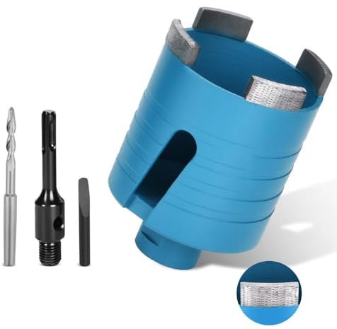 Diamantbohrkrone Dachsegment [400x diamant] M16 Diamant Dosensenker, 68 mm, SDS-Plus, Segmenthöhe 10mm, 4 Segmente, Nutzlänge 97 mm, Dosenbohrer Kronenbohrer Lochsäge für Mauerwerk Kalksandstein Putz